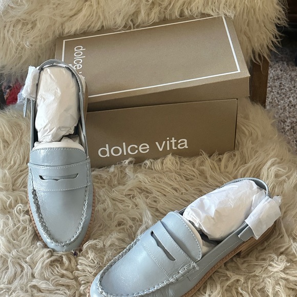 COPY - Dolce Vita Hardi Mule Loafers Sky Blue Patent Leather - Picture 4 of 4